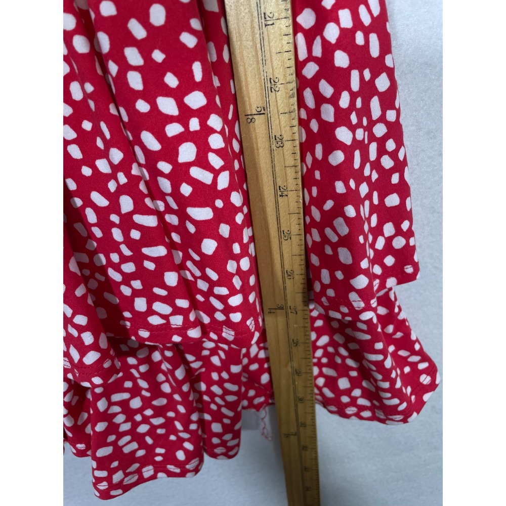 Honey‎ and Rosie Swim Halter Dress Women Small Red White New Tiered Polka Dot - Picture 5 of 7